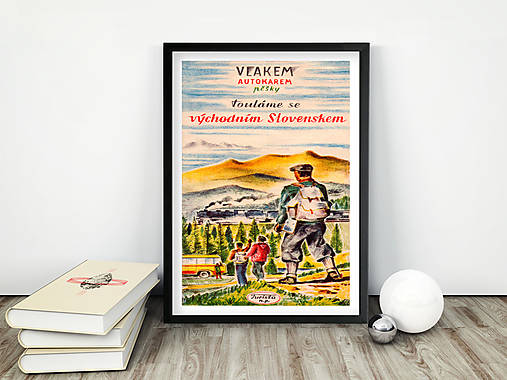  - Vintage plagát Túlame sa východným Slovenskom - 1956 (A3 - 297 mm x 420 mm) - 14887020_