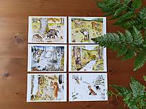 Papiernictvo - Pohľadnice Lesné zvieratá - 14885564_