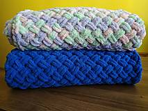 Detský textil - Puffy deky - viacfarebné, krížikový vzor - 14886345_