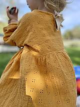 Detské oblečenie - Šaty s dlhým rukávom - vyšívaný mušelin - 14888161_