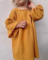 Detské oblečenie - Šaty s dlhým rukávom - vyšívaný mušelin - 14888162_