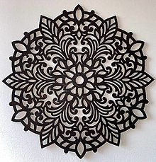 Dekorácie - Mandala flower - odtieň eben - 14885600_