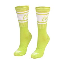 Ponožky, pančuchy, obuv - Vysoké športové ponožky zelené/lime - 14885709_