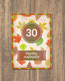 Papiernictvo - Nežná jeseň – pohľadnica k narodeninám - 14886008_