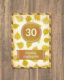 Papiernictvo - Nežná jeseň – pohľadnica k narodeninám (breza) - 14886011_