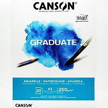 Papier - Skicár CANSON Graduate Aquarelle, 250g/m2, A3, 20 listov - 14889698_