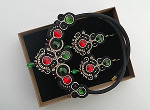 Sady šperkov - Šujtášový set - floral - 14891423_