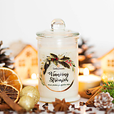 Svietidlá a sviečky - Sviečka zo 100% sójového vosku v skle - Vianočný Stromček - 14889511_
