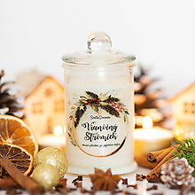 Svietidlá a sviečky - AKCIA - Sviečka zo 100% sójového vosku v skle - Vianočný Stromček - 14889511_
