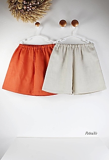 Detské oblečenie - Detské ľanové kraťasy, s vreckami i bez - 14889949_