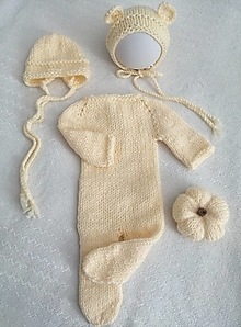 Detské oblečenie - Jarná akcia - svetložltý newborn set - 14888526_