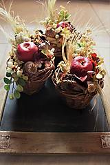 Dekorácie - Tri košíčky s jabĺčkami - AKCIA! - 14890455_