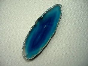 Minerály - Achátový plátek modrý 64 mm č.62 - 14891010_