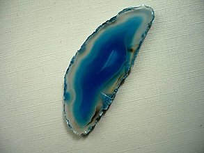 Minerály - Achátový plátek modrý 71 mm č.64 - 14891042_