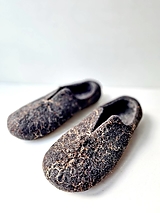 Ponožky, pančuchy, obuv - Pánske vlnené papuče ON - vlašský orech - 14893187_