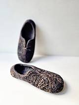 Ponožky, pančuchy, obuv - Pánske vlnené papuče ON - vlašský orech - 14893188_