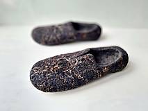 Ponožky, pančuchy, obuv - Pánske vlnené papuče ON - vlašský orech - 14893191_