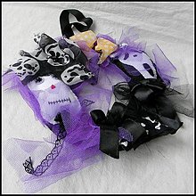 Dekorácie - Halloweenska dekorácia-fialový veniec - 14893610_