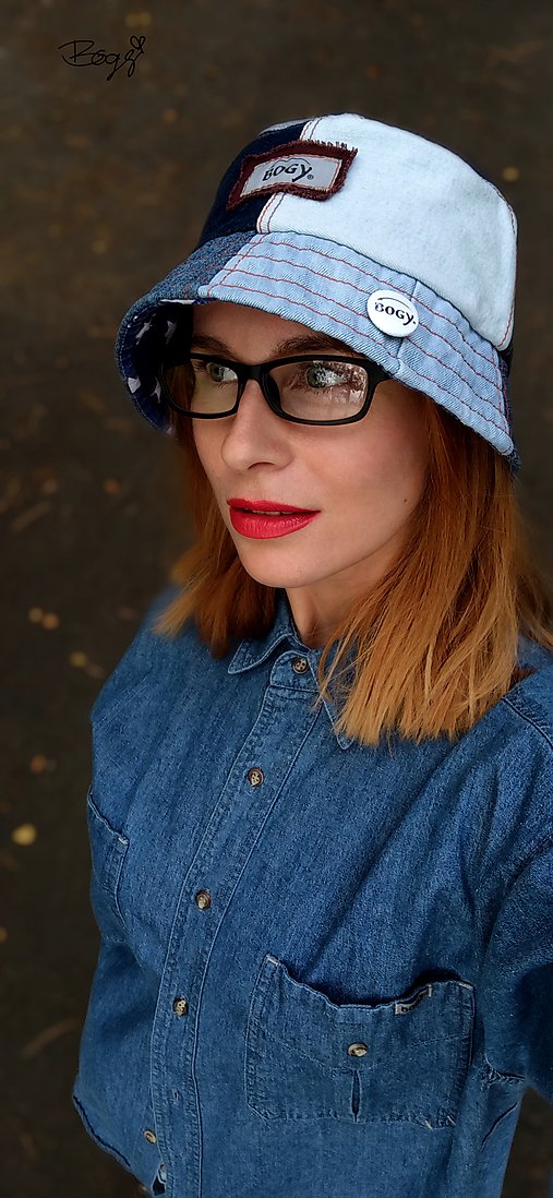 Čiapky, čelenky, klobúky - unisex rifllový recy klobouk Bucket Hat, 54/56cm - 14891936_