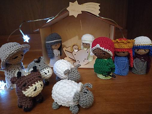 Dekorácie - Háčkované postavičky do Betlehema  - 14894083_