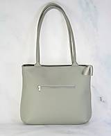 Veľké tašky - Modrotlačová kožená kabelka Malvína šedá AM 2 - 14891662_
