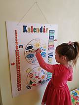 Hračky - Veľký drevený kalendár pre deti - 14892446_