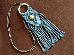 Náhrdelníky - Boho náhrdelník TERKA (Modrá jeans) - 14892301_