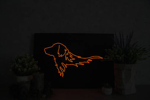 Svietiaci neónový obraz - Pes