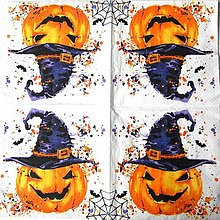 Papier - Halloweenska tekvička-servítka - 14891518_