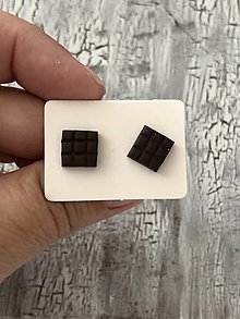 Náušnice - cokoladky napichovacky (obe nenakusnute) - 14891733_