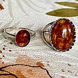 Prstene - Simple Amber AG925 Ring / Jednoduchý prsteň s jantárom strieborný AG925 - 14895454_