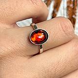 Prstene - Simple Amber AG925 Ring / Jednoduchý prsteň s jantárom strieborný AG925 - 14895458_