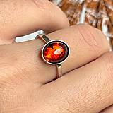 Prstene - Simple Amber AG925 Ring / Jednoduchý prsteň s jantárom strieborný AG925 - 14895459_