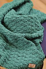 Detský textil - Detská deka MERINO + BAVLNA: zelená - 14894756_