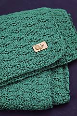 Detský textil - Detská deka MERINO + BAVLNA: zelená - 14894757_