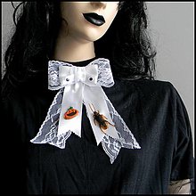 Brošne - Halloweenská mašľa - brošňa - kravata - 14896446_