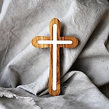 Dekorácie - Kríž drevený 20cm VI. - 14896258_