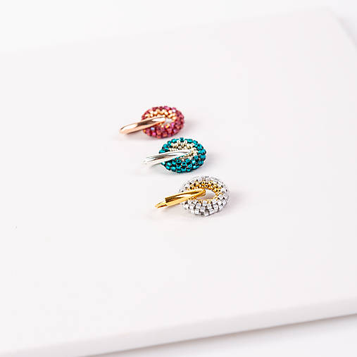 Náušnice - náušnice Leone (Ružová) - 14896676_