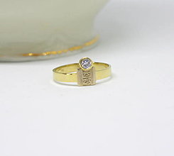 Prstene - Minimalistický zlatý prsteň - 14896129_