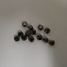 Iný materiál - 5mm štrasové kamienky v puzdre sklenené (kovový vzhľad) - 14899138_