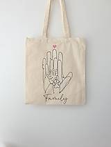 Nákupné tašky - •ručne maľovaná plátená taška - Rodina• - 14899552_