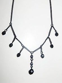 Náhrdelníky - Čierny náhrdelník - 14902419_