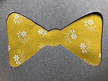 Pánske doplnky - pánsk folk motýlik žltý - 14901799_