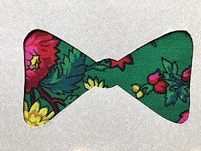Pánske doplnky - pánsk motýlik folk zelený kvety - 14901828_