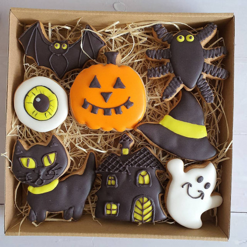 Dekorácie - Halloweenske perníkový set - 14902983_