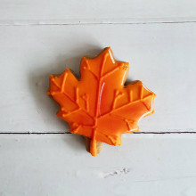 Dekorácie - Jesenný perník (List oranžový) - 14903061_