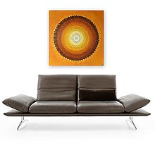 Obrazy - Mandala ENERGIA s efektom hrdze 80 x 80 (60 x 60 cm) - 14905221_