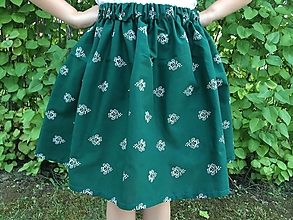 Detské oblečenie - Zelená folk suknička - 14905658_