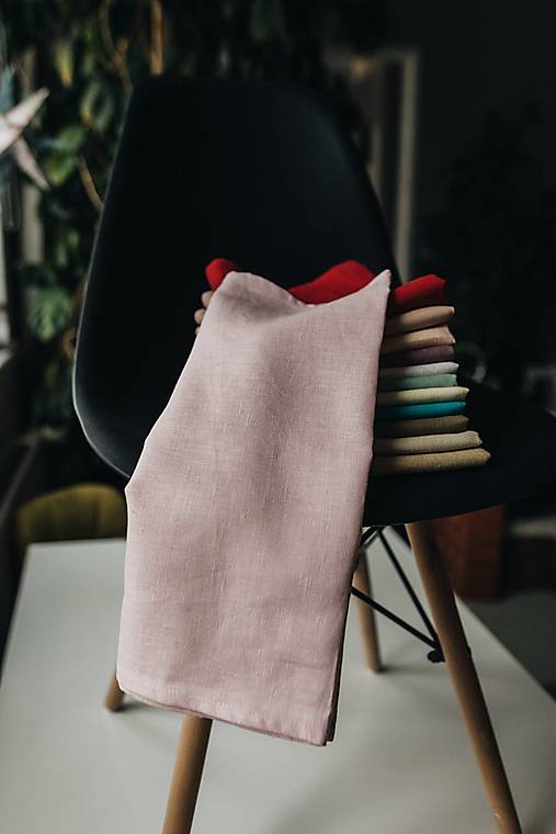 Úžitkový textil - Ľanová štóla Baby pink - 14906061_