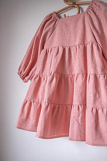 Detské oblečenie - Šaty Marína vo farbe Old Rose - 14904886_